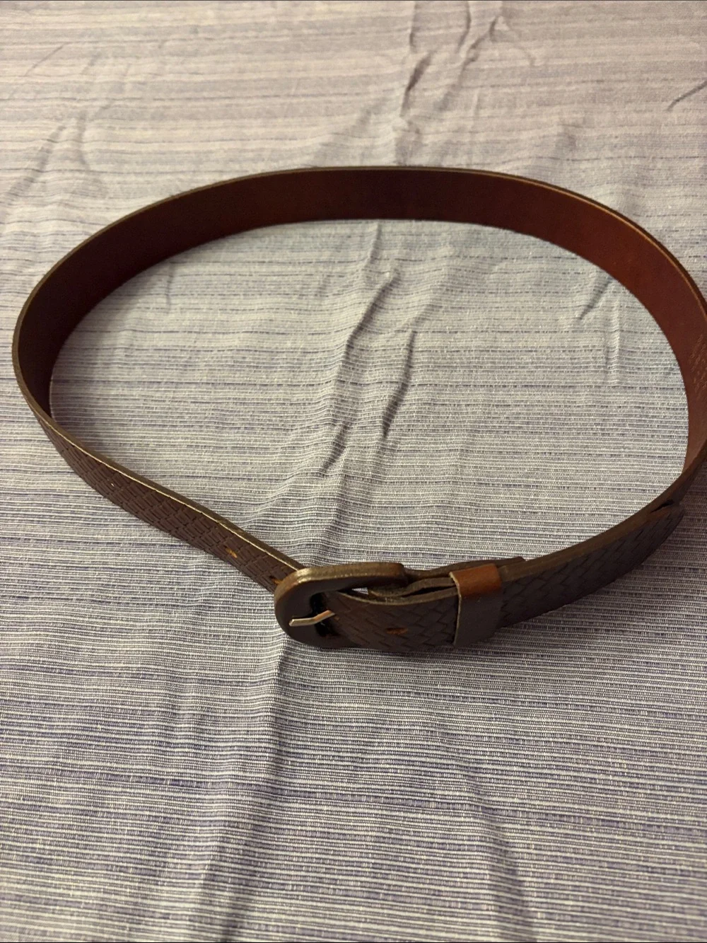 Brown Woven Leather Women’s Belt